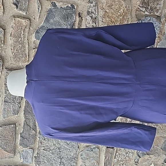 MM Lafleur Blue Niko Faux Wrap Bodice Lined Dress Size 12 - Picture 7 of 11